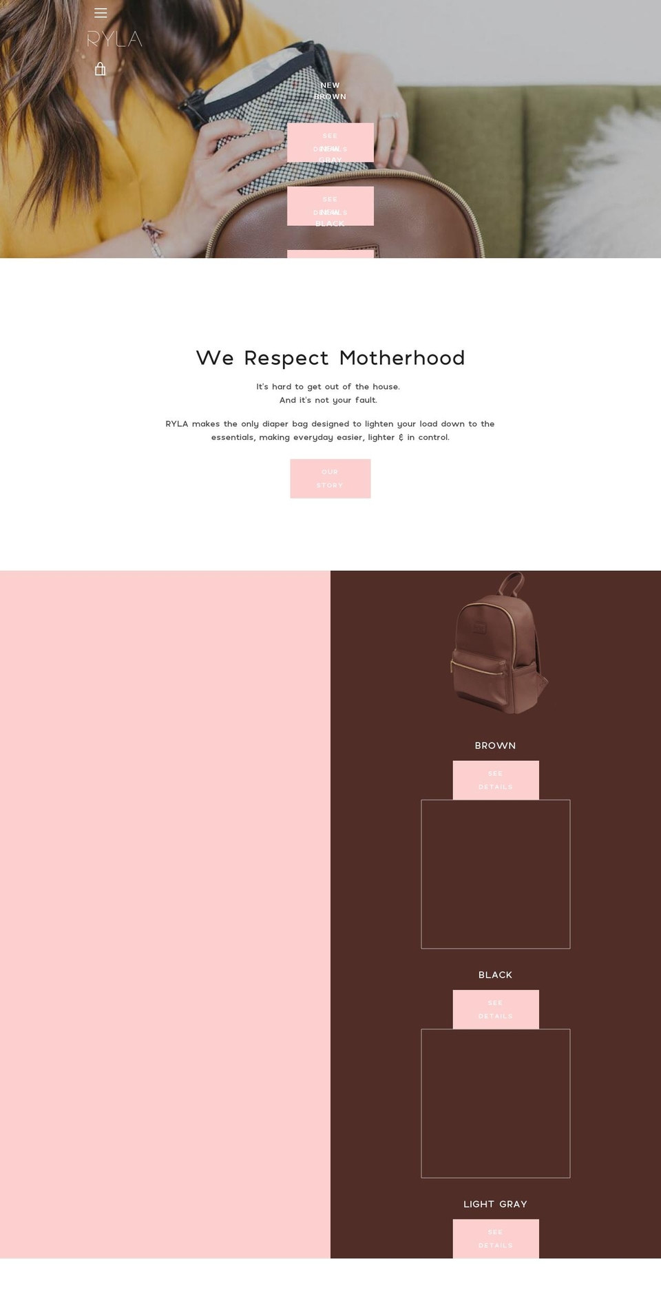 rylapacks.com — Shopify storefront screenshot