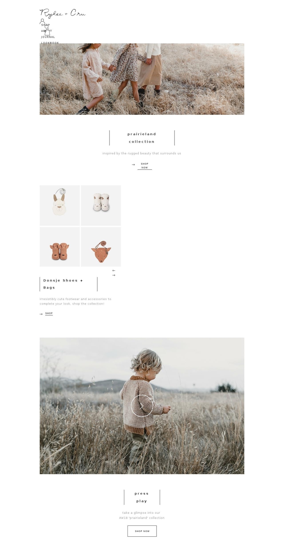 ryleeandcru.com shopify website screenshot