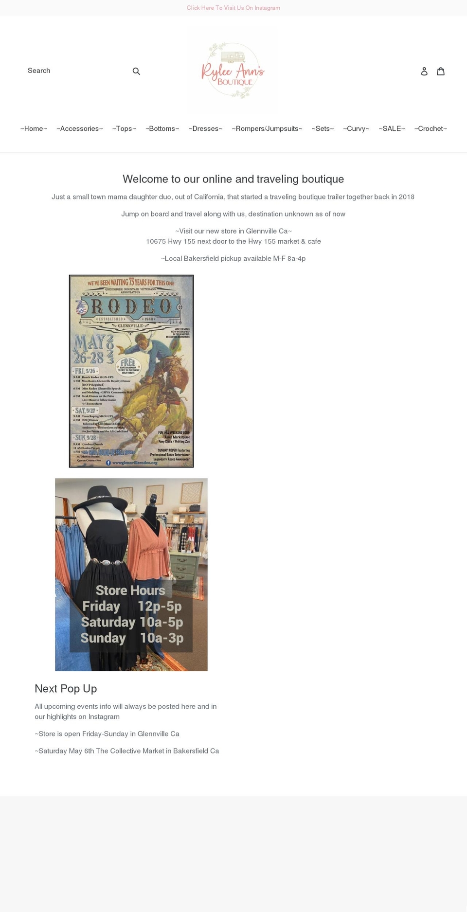 ryleeanns.com shopify website screenshot