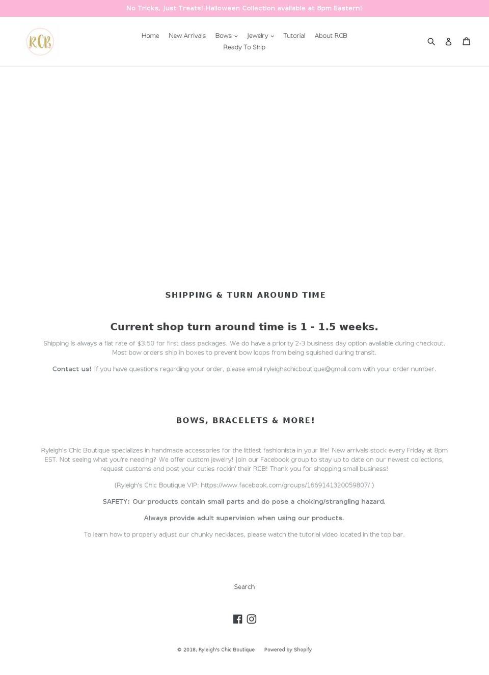 ryleighschicboutique.com — Shopify storefront screenshot