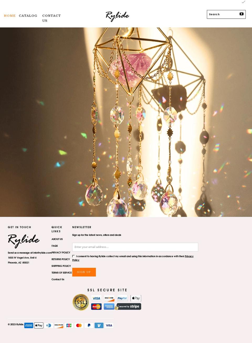 rylide.com shopify website screenshot