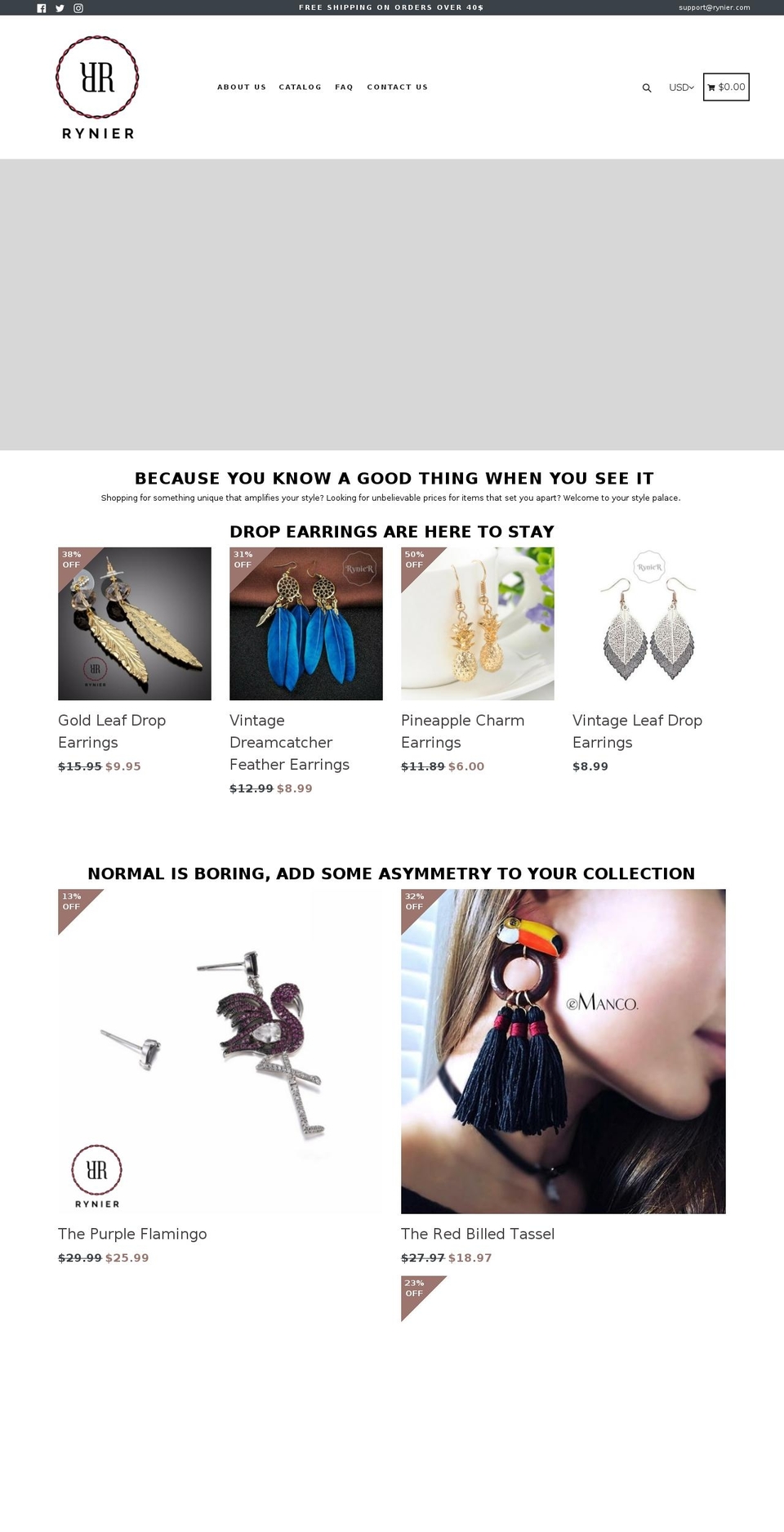 rynier.com — Shopify storefront screenshot