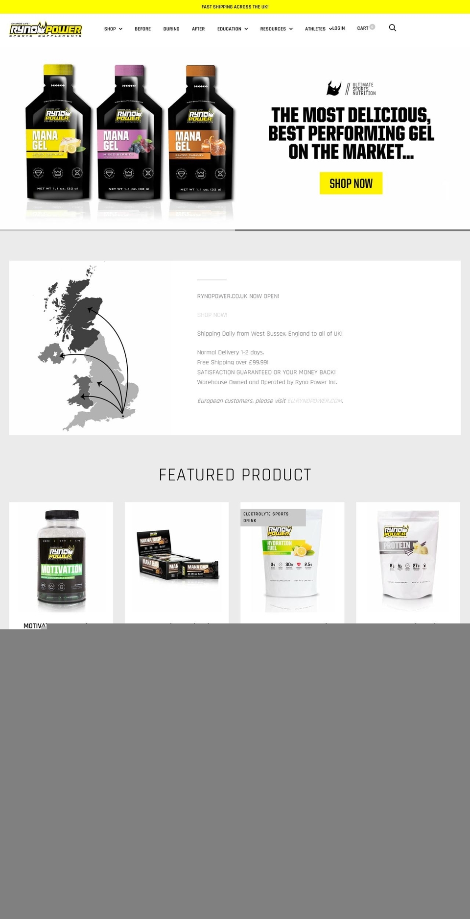 Fuel Shopify theme site example rynopower.co.uk