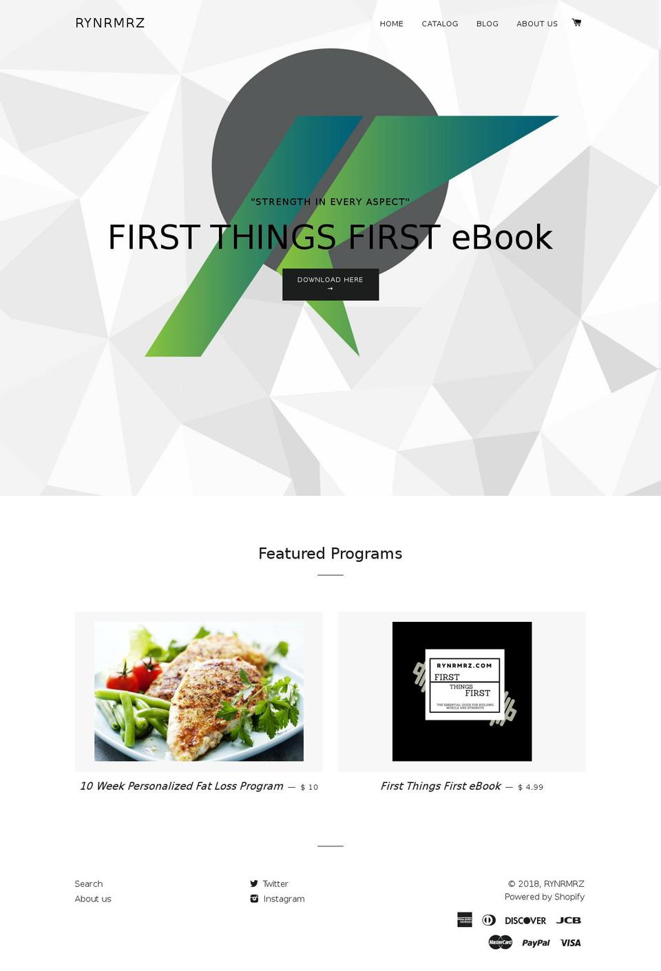 rynrmrz.com shopify website screenshot