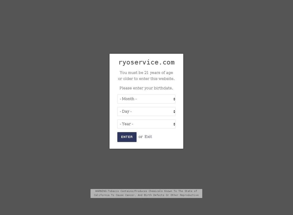 ryoservice.com shopify website screenshot