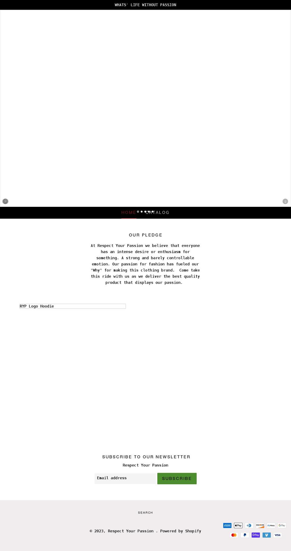 rypclothing.com shopify website screenshot