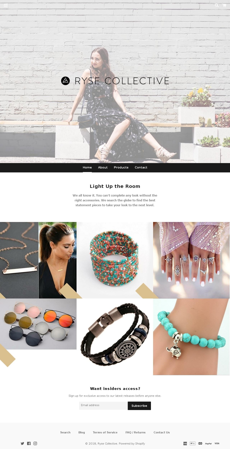 rysecollective.com — Shopify storefront screenshot