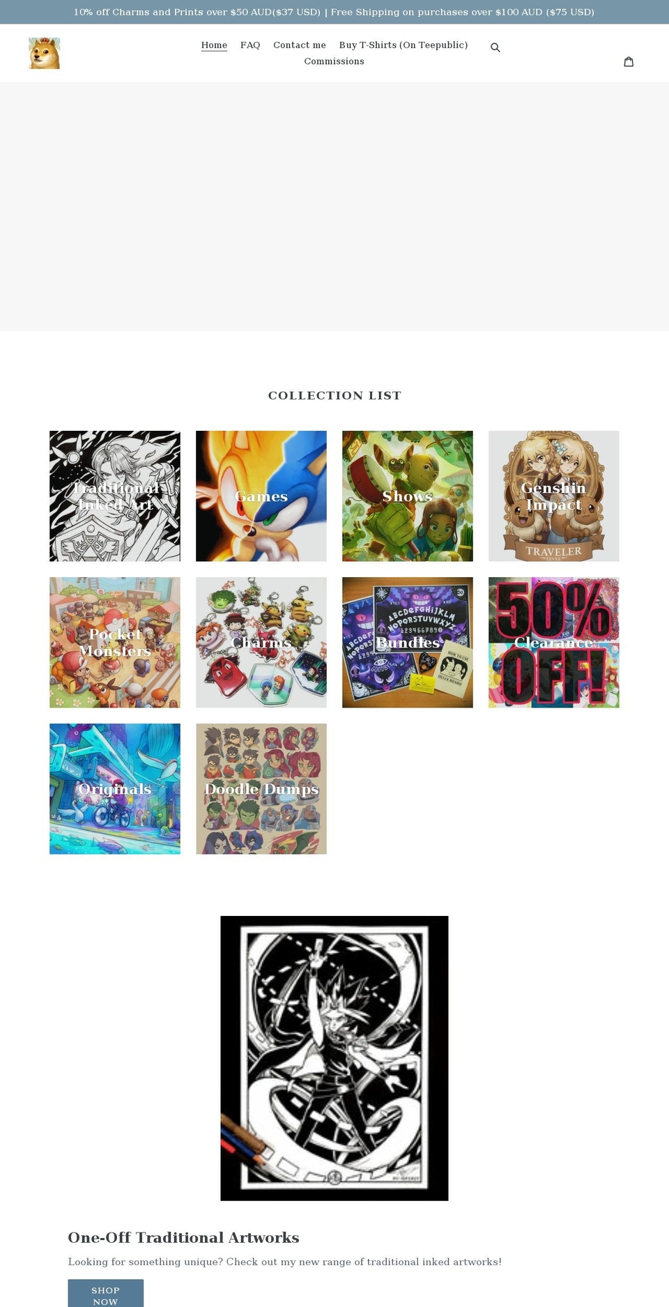 ryspiritart.com shopify website screenshot