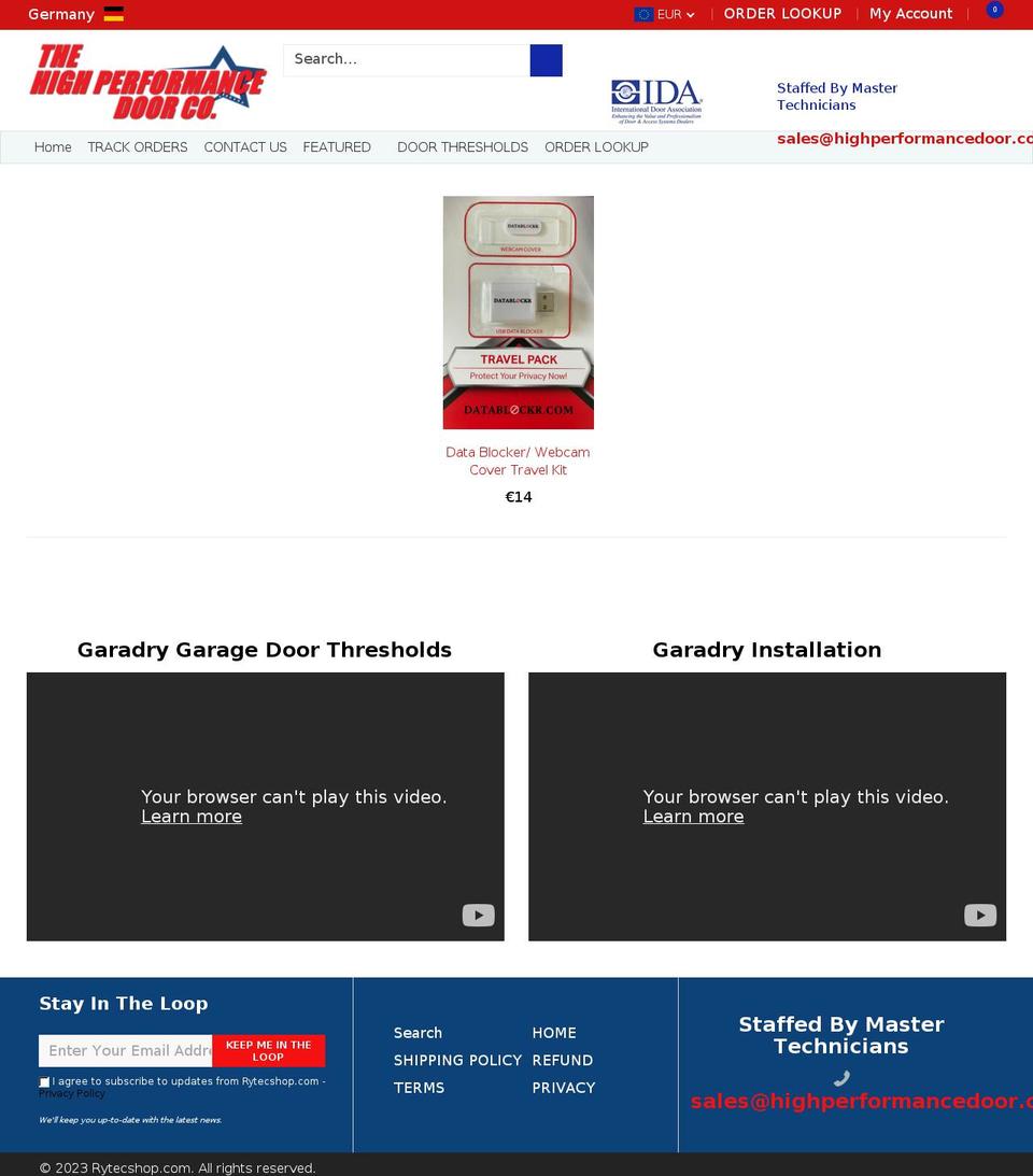 rytecshop.com shopify website screenshot