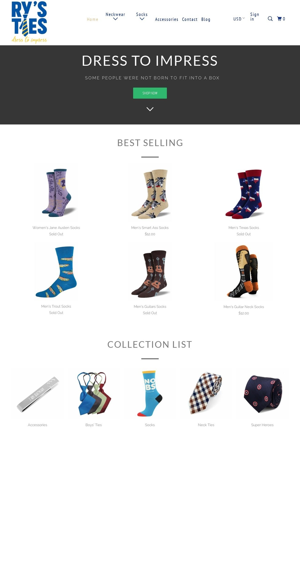rythetieguy.com shopify website screenshot