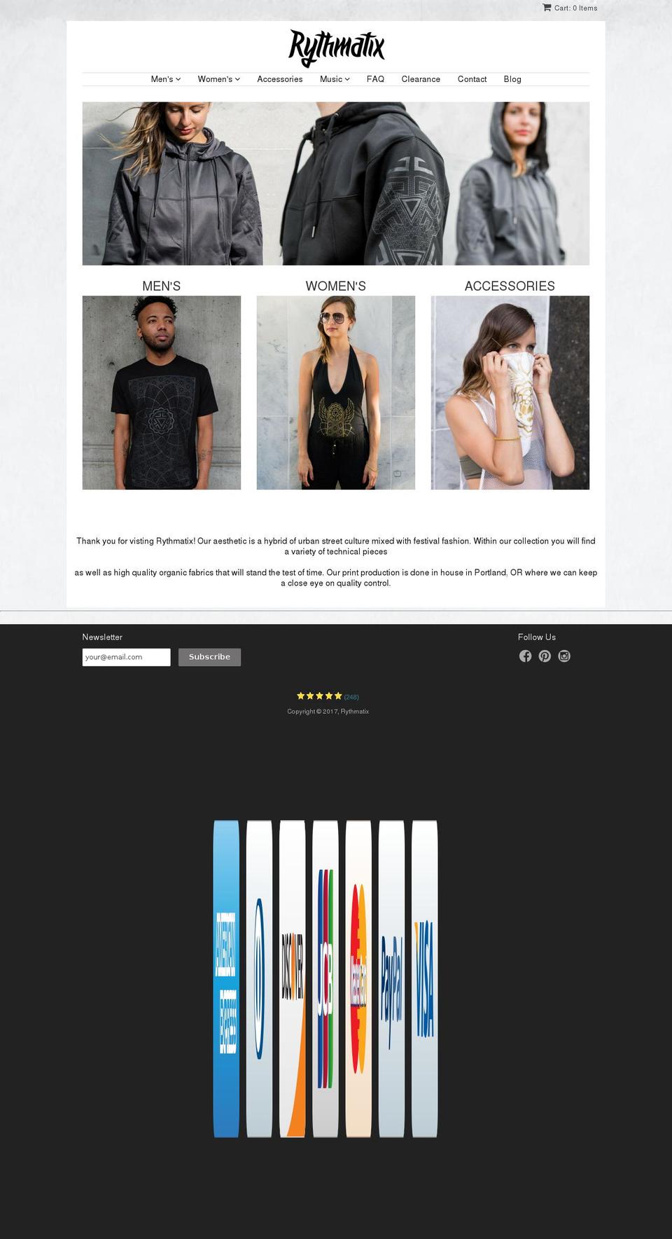 rythmatixclothing.com shopify website screenshot