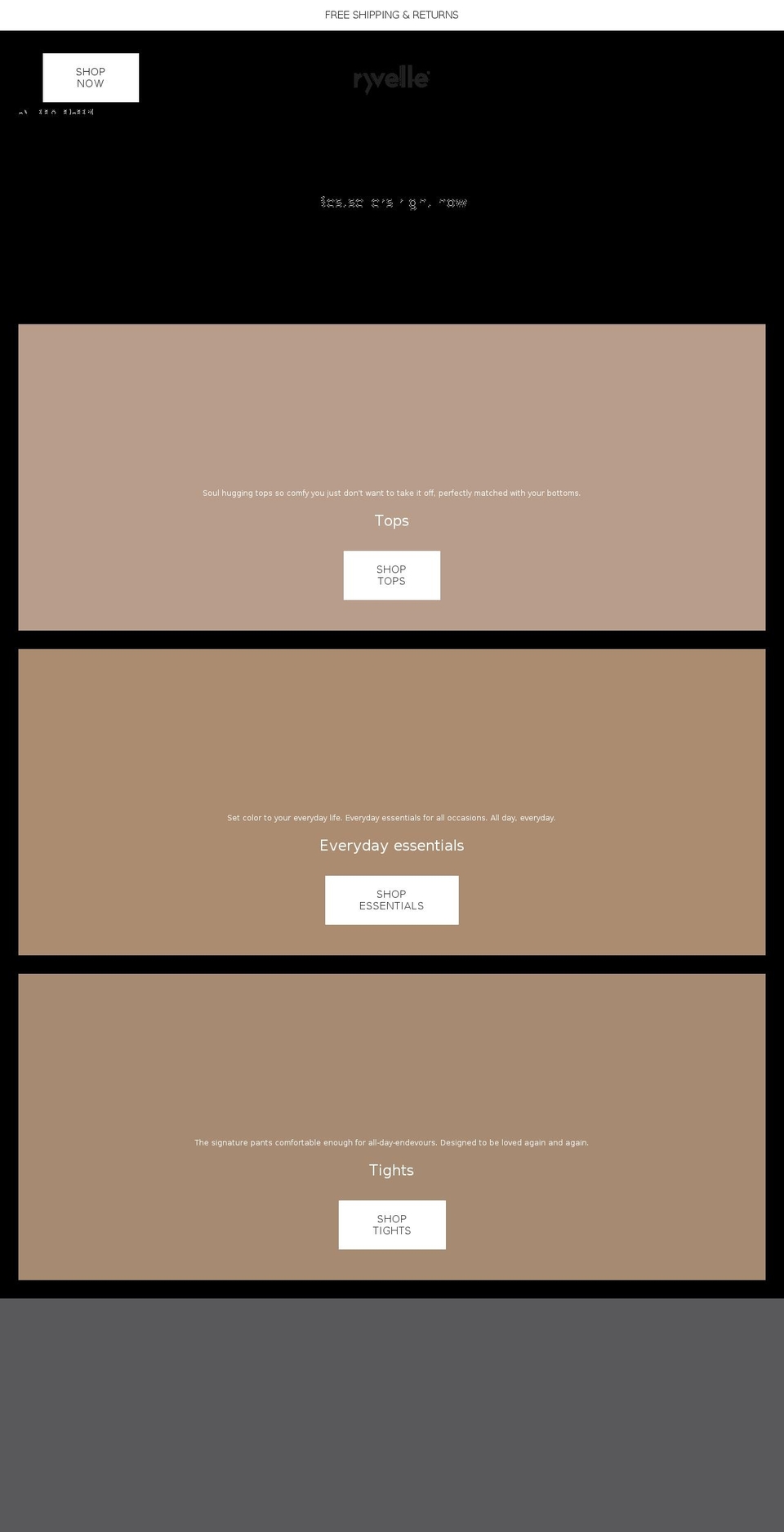 ryvelle.com — Shopify storefront screenshot