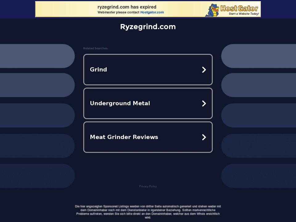 ryzegrind.com — Shopify storefront screenshot