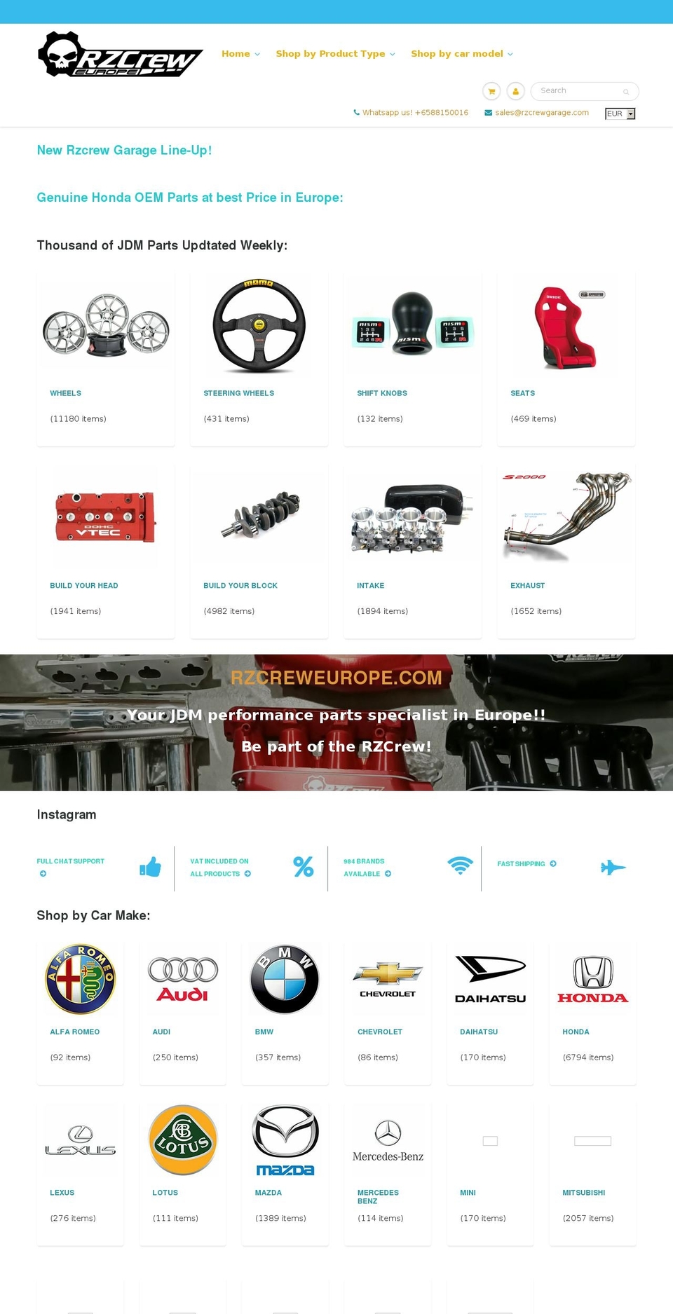 rzcreweurope.com shopify website screenshot