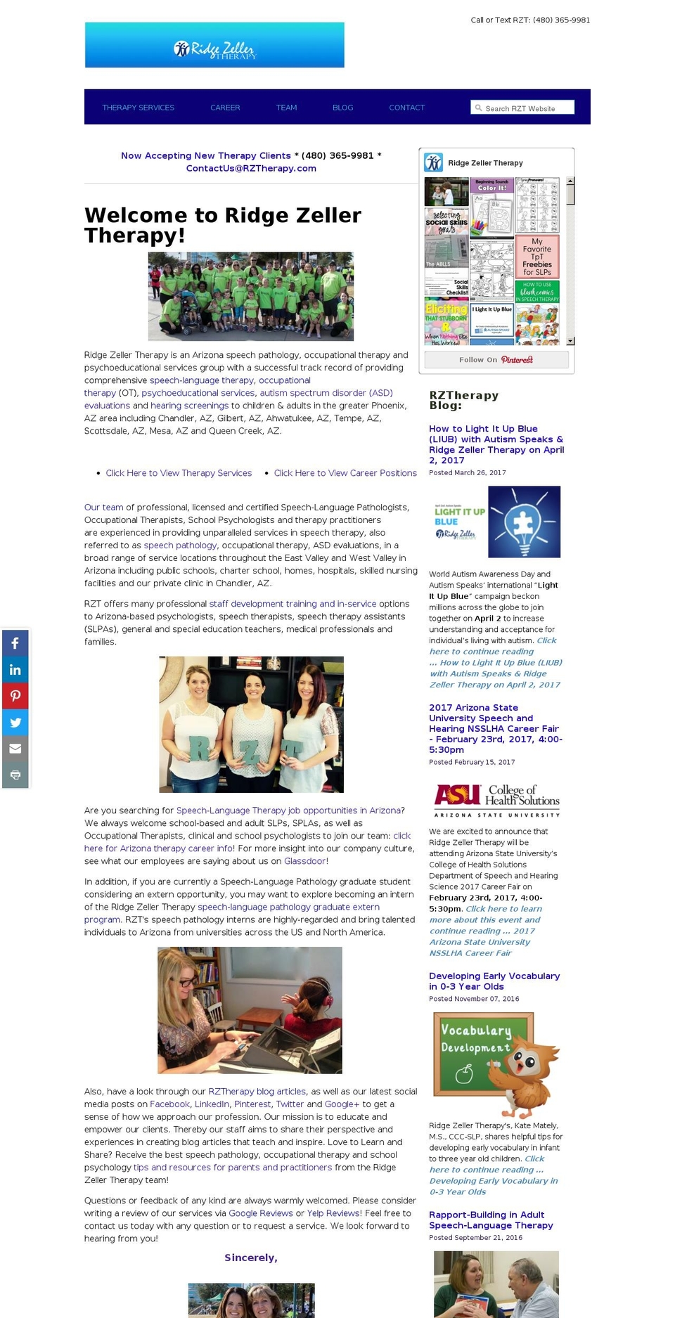 rztherapy.com shopify website screenshot