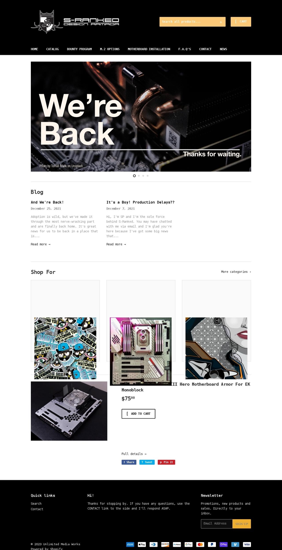 s-ranked.com shopify website screenshot