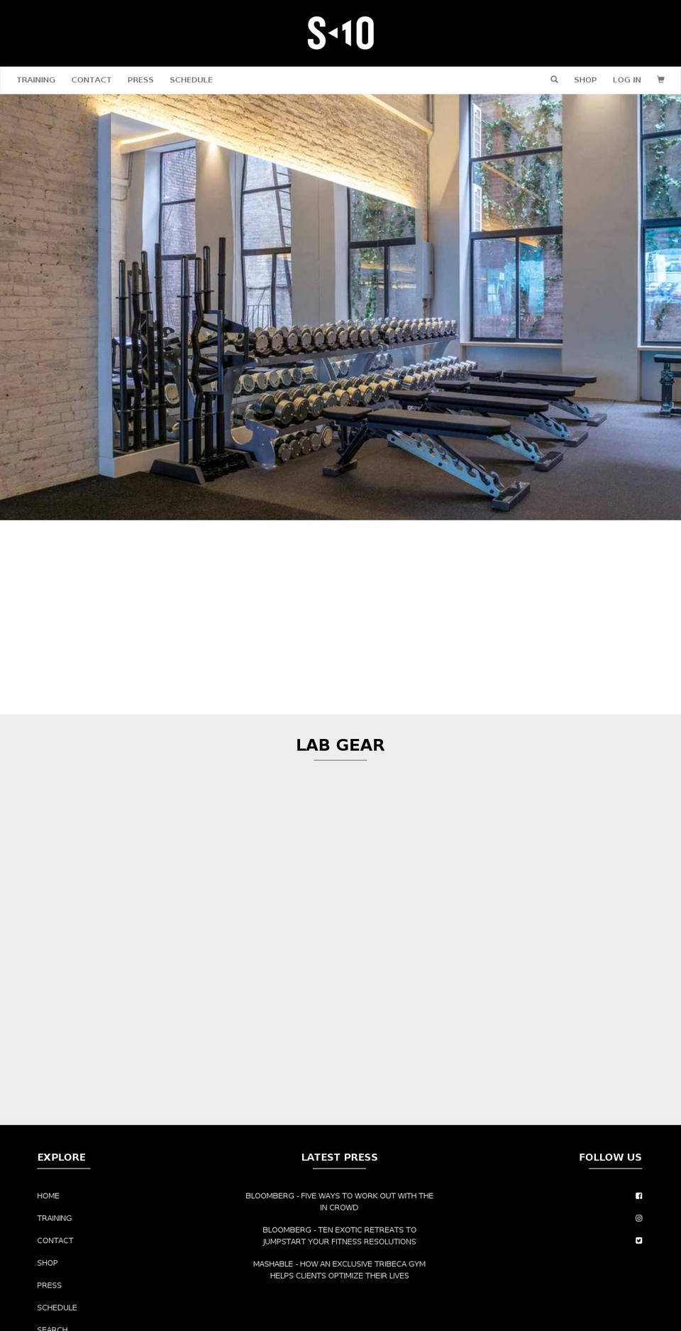 s10training.com shopify website screenshot