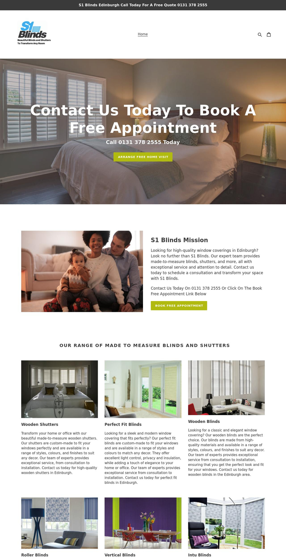 s1blinds.com shopify website screenshot