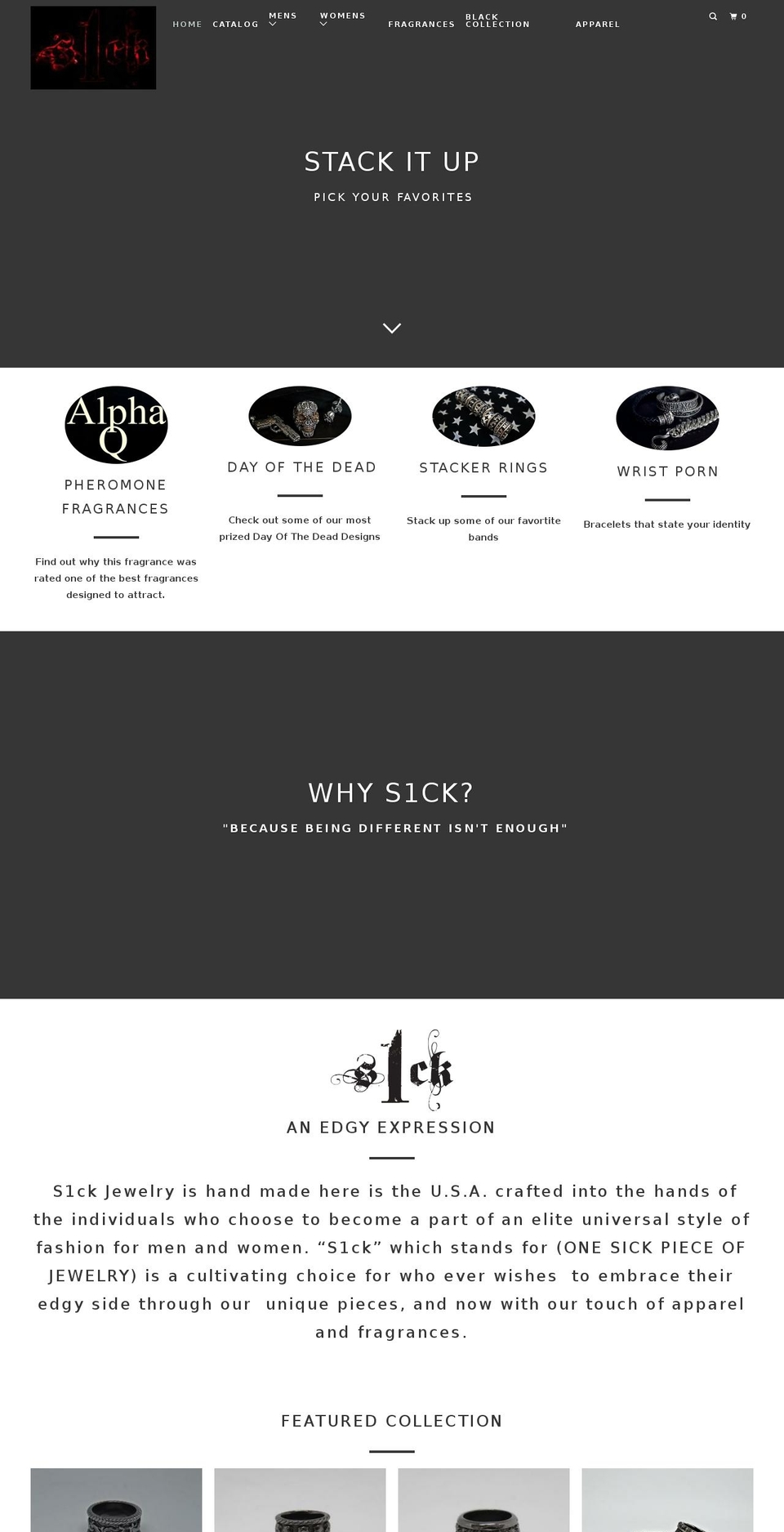 s1ckjewelry.com shopify website screenshot