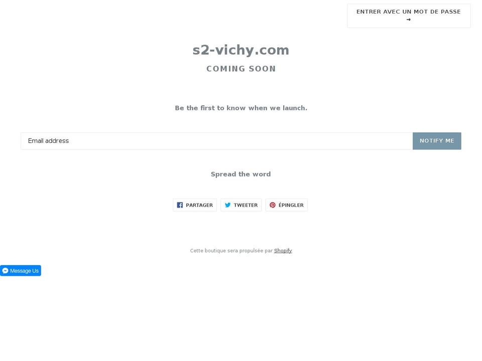 s2-vichy.com — Shopify storefront screenshot