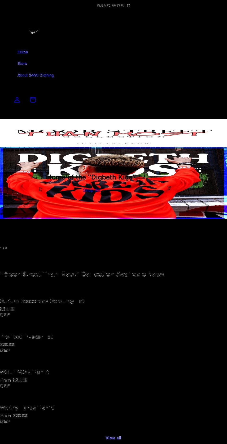 s4n0.com shopify website screenshot