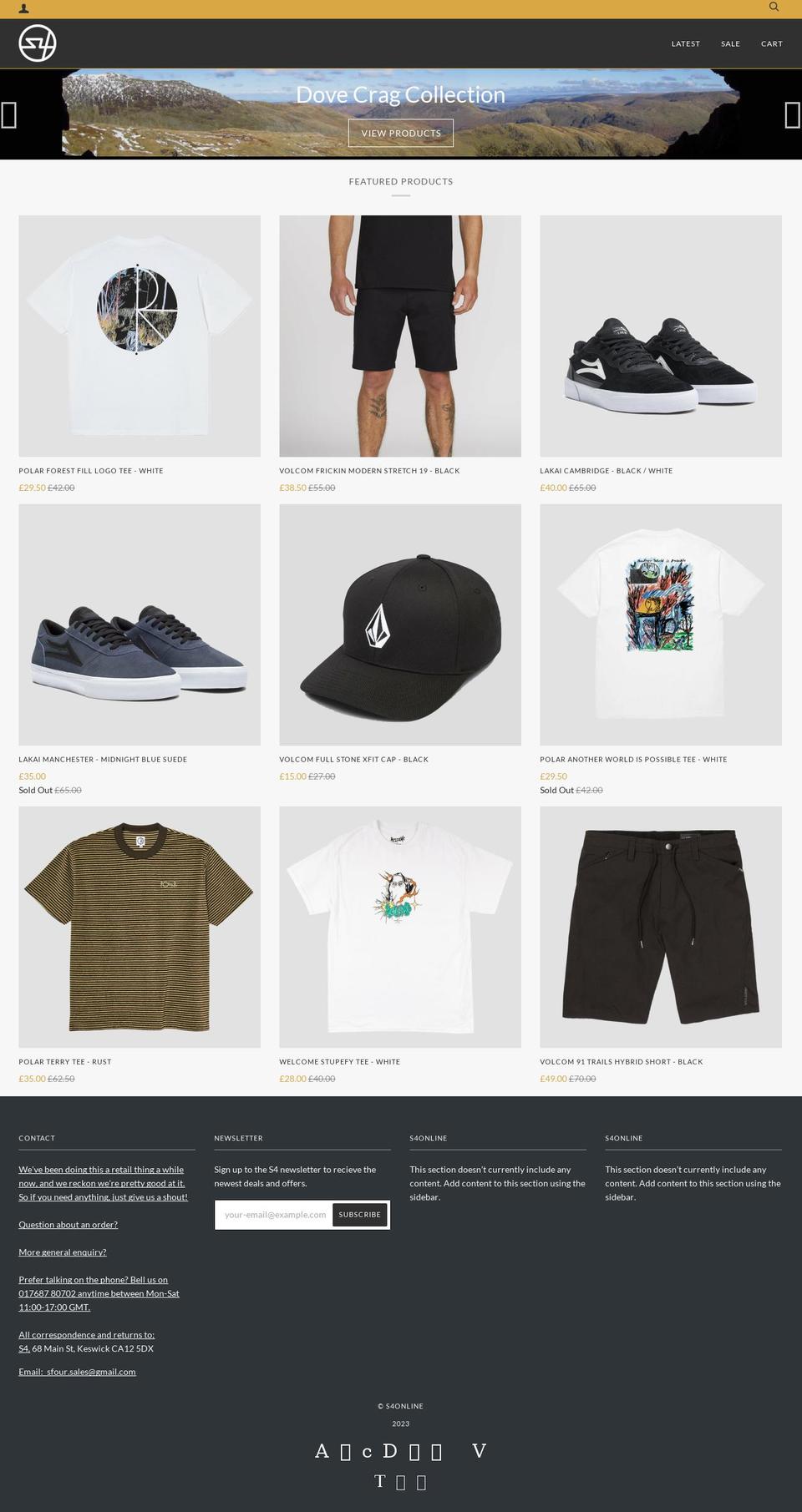 s4online.co.uk shopify website screenshot