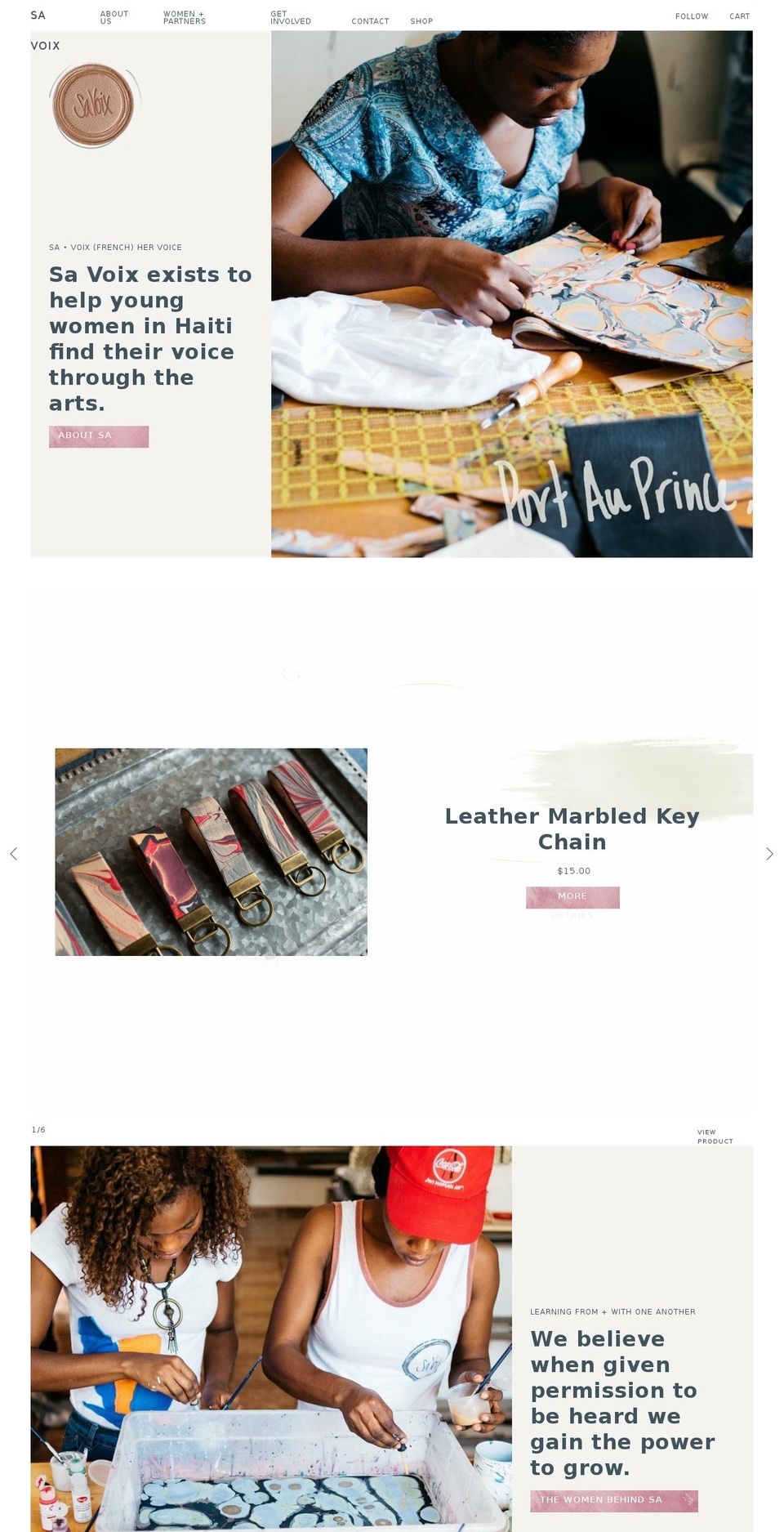 sa-voix.com shopify website screenshot