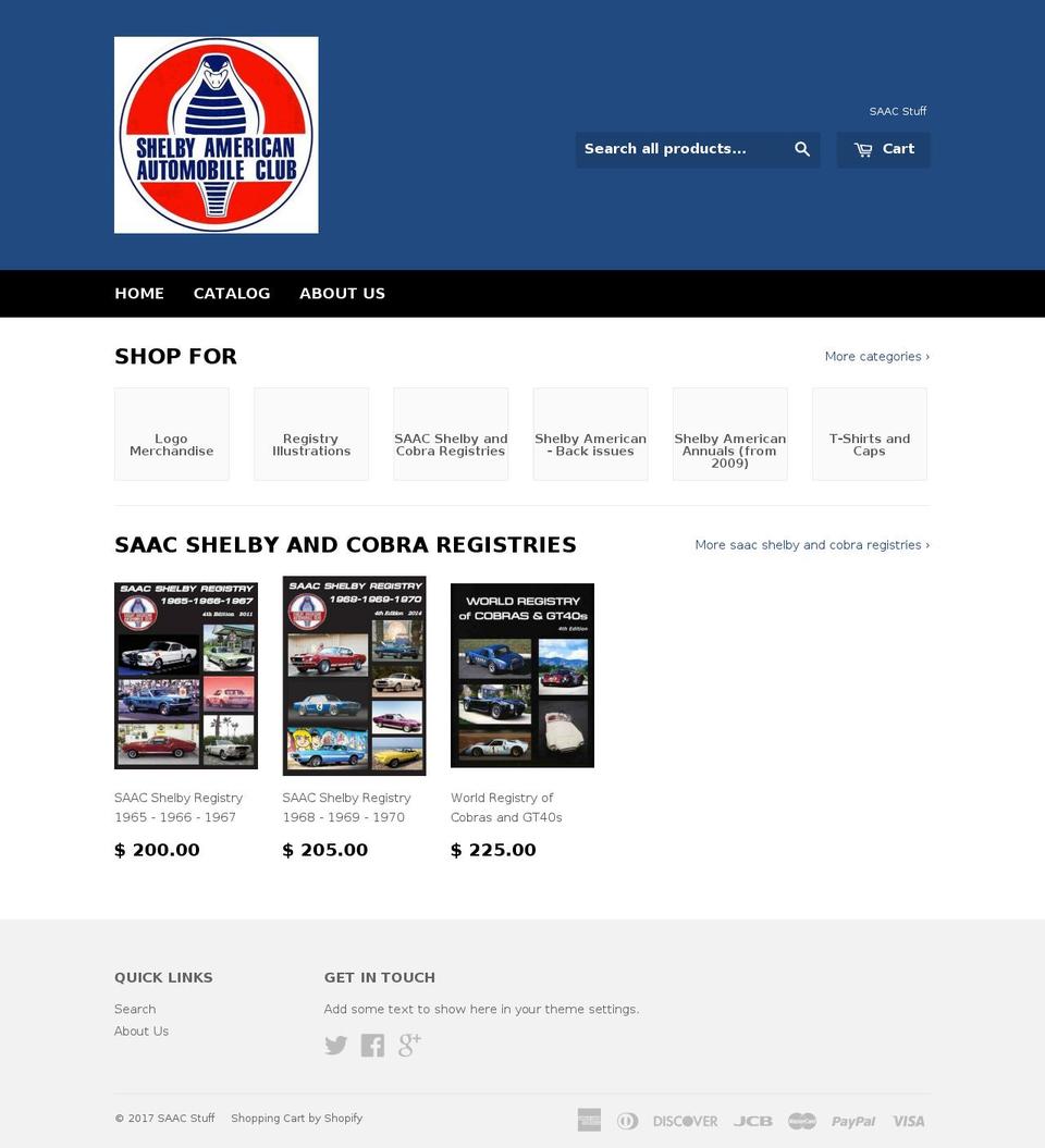 saacstuff.com shopify website screenshot