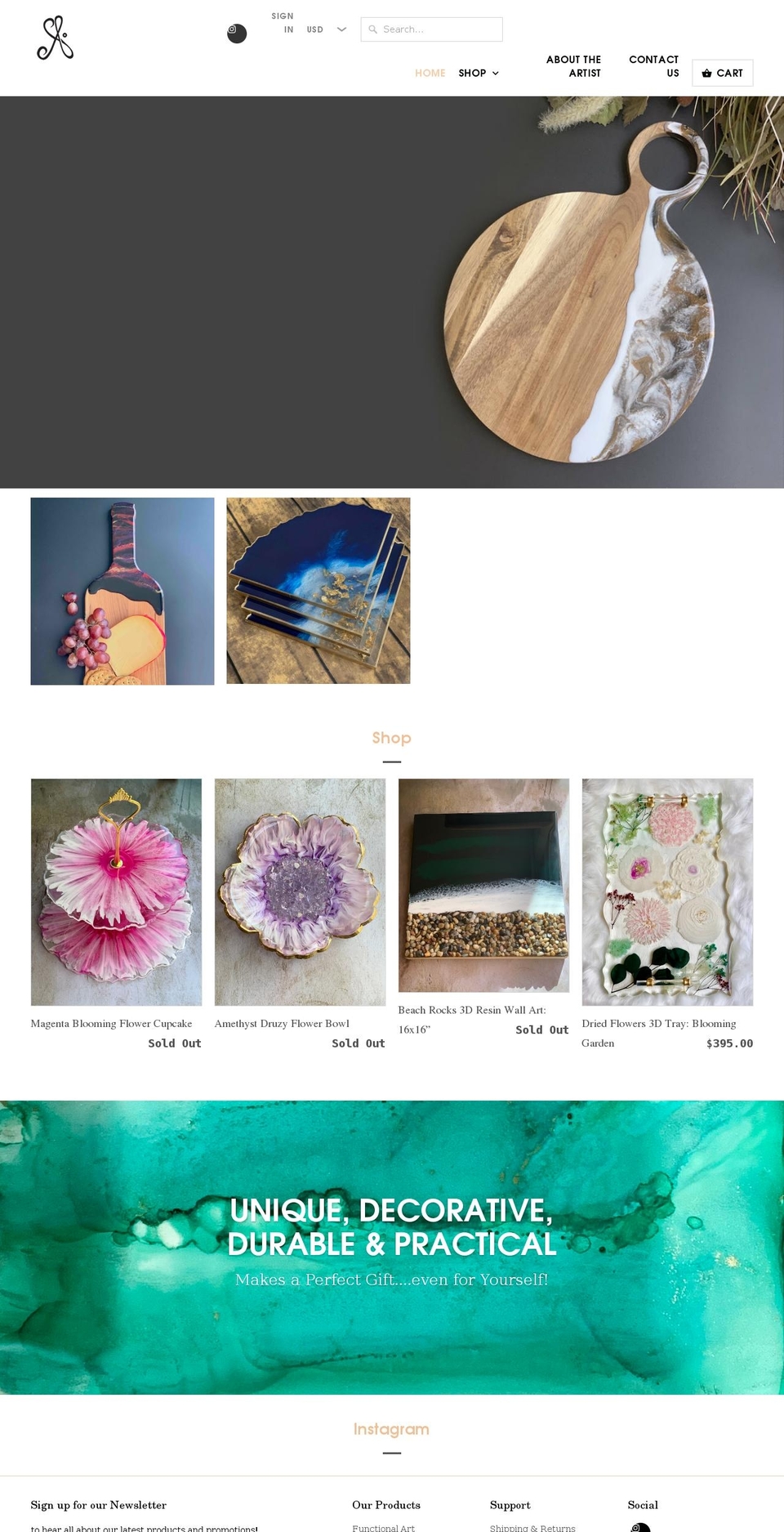 saadiaart.com shopify website screenshot