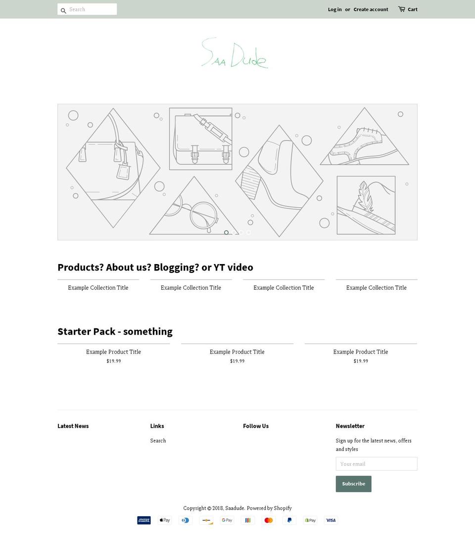 saadude.com — Shopify storefront screenshot
