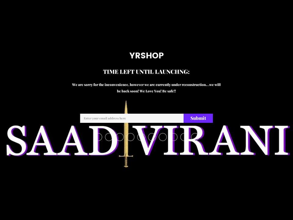 saadvirani.com shopify website screenshot
