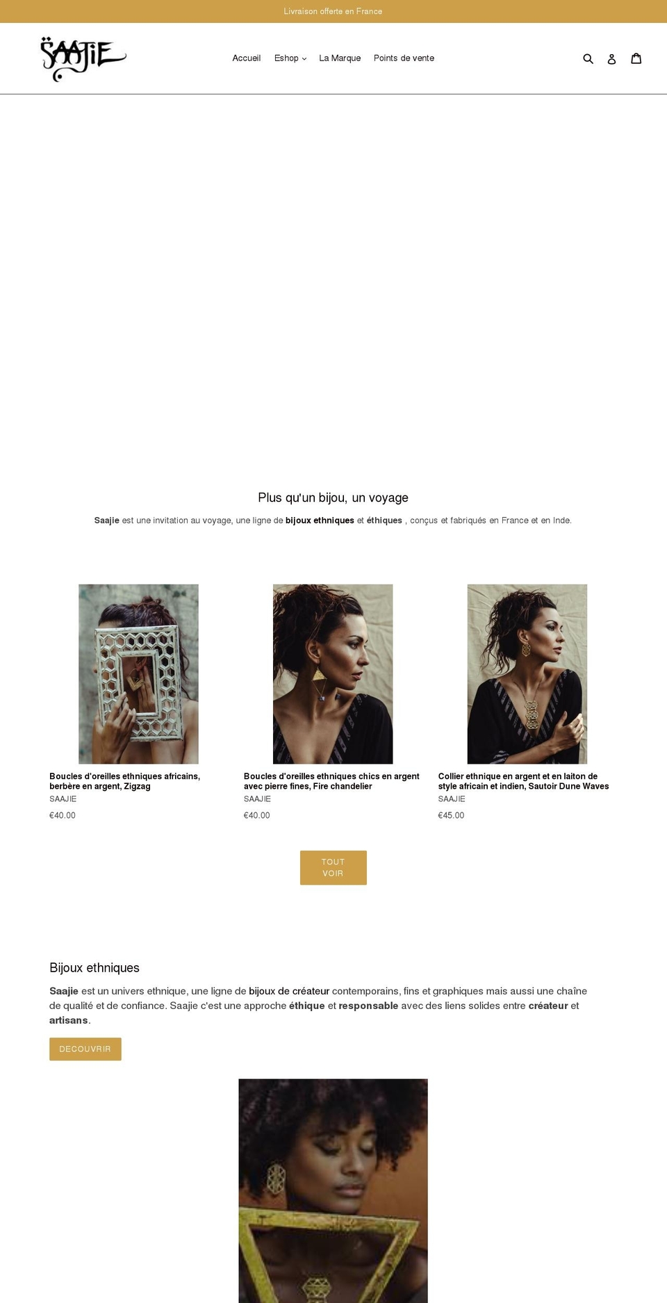 saajie.com — top Shopify store