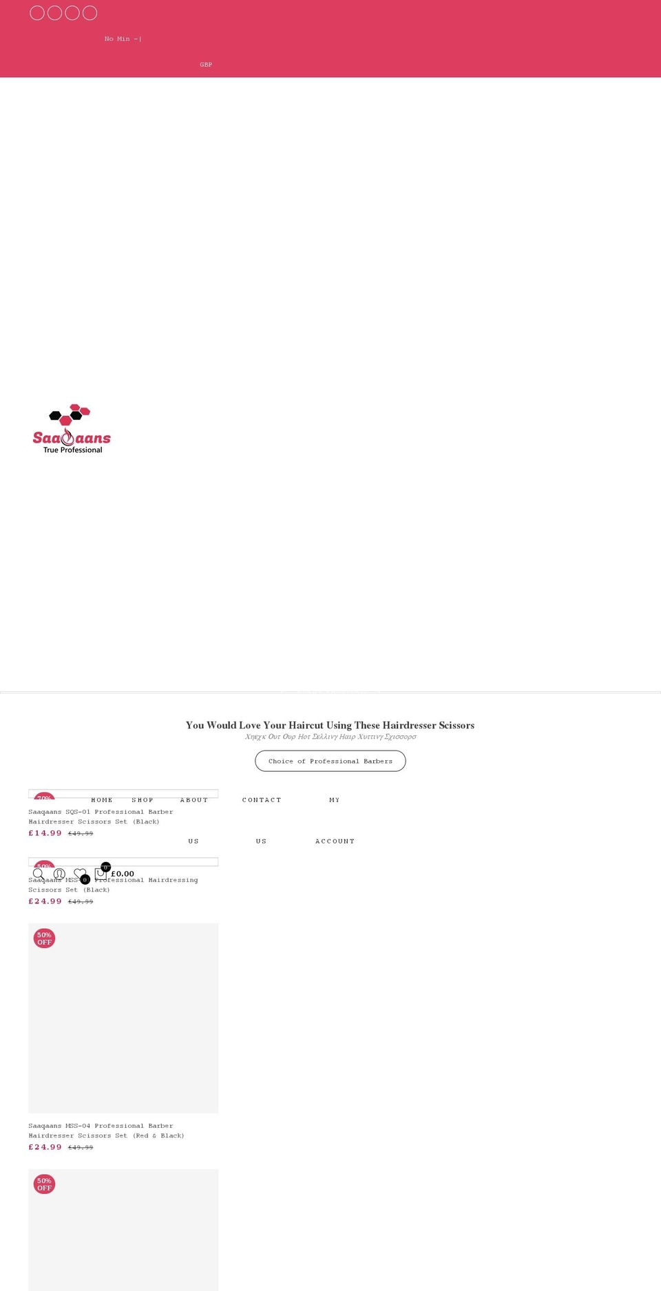 saaqaans.com shopify website screenshot