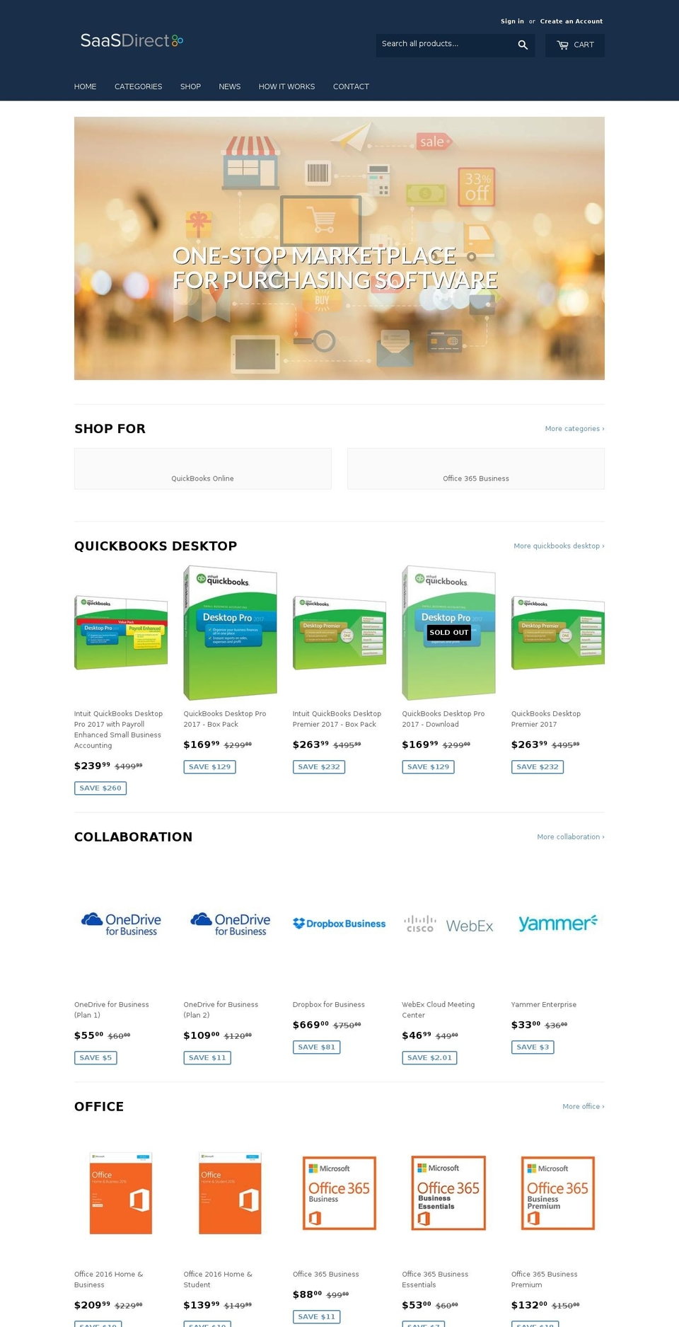 saasdirect.net shopify website screenshot