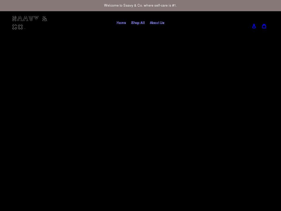 saavyandco.com shopify website screenshot