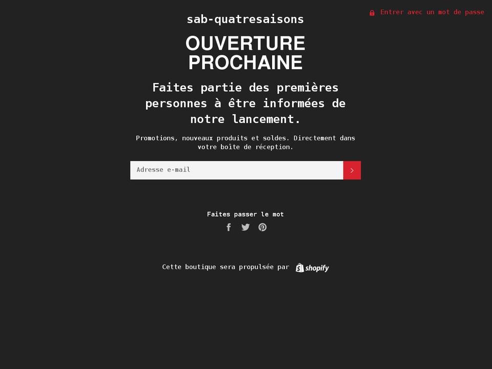 sab-quatresaisons.com shopify website screenshot
