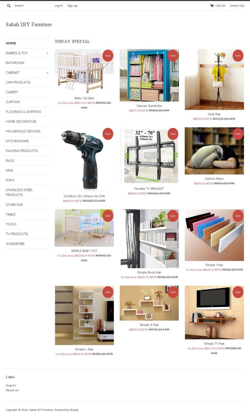 sabahfurniture.com — Shopify storefront screenshot