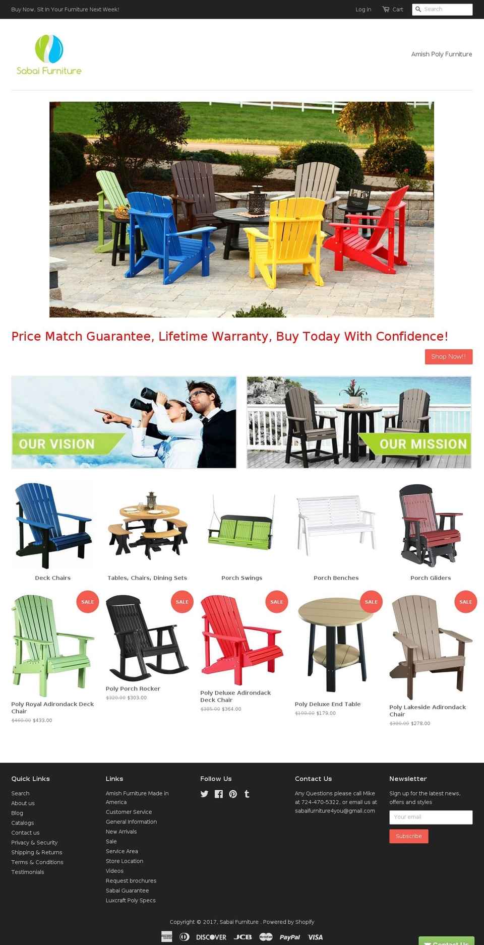 sabaifurniture.com shopify website screenshot