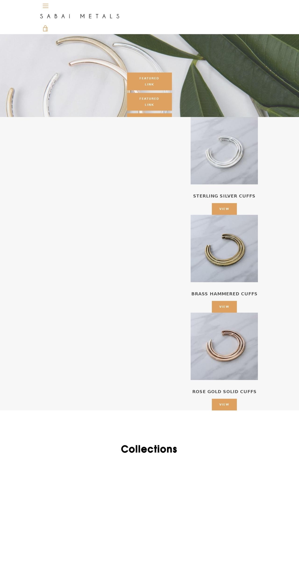 sabaimetals.com — Shopify storefront screenshot