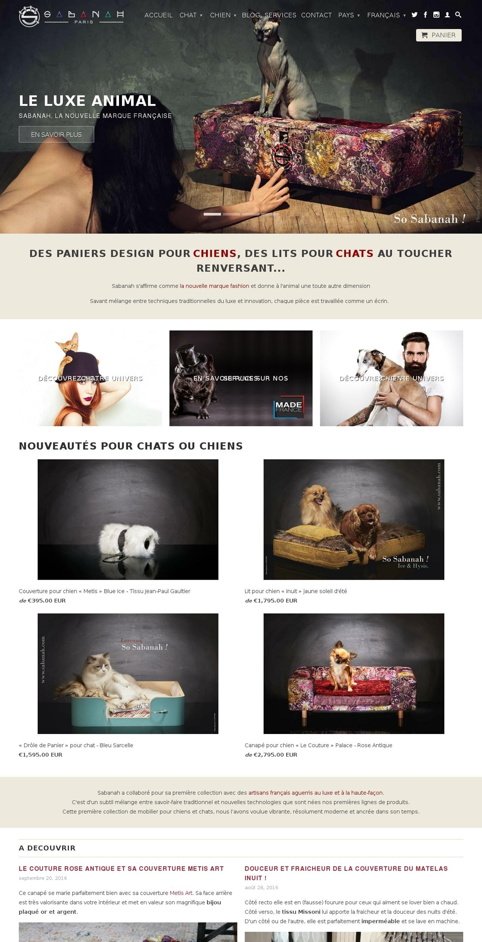 Version France V2 retina 3.2 Shopify theme site example sabanah.ch