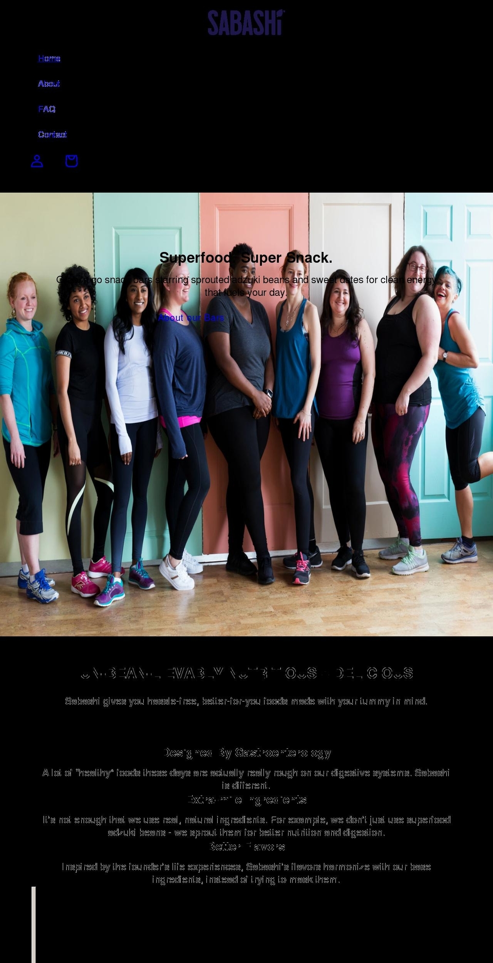 sabashifoods.com shopify website screenshot