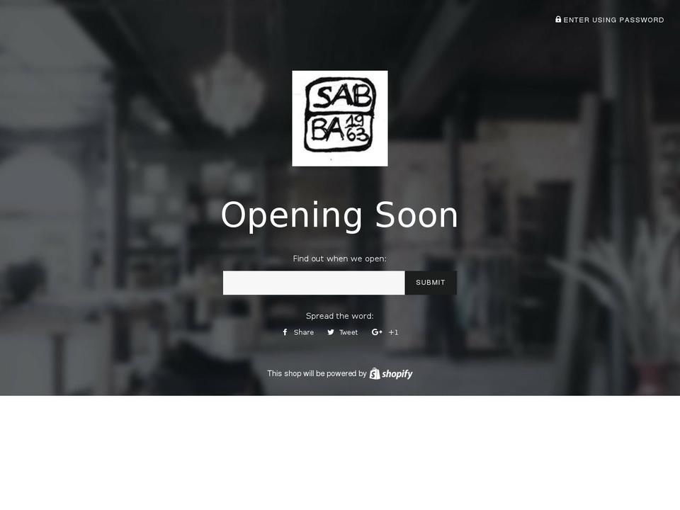 sabba1963.com — Shopify storefront screenshot