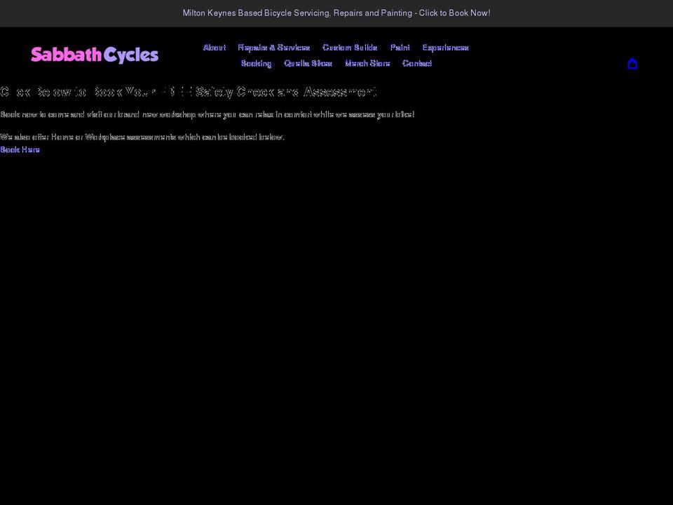 sabbathcycles.com shopify website screenshot