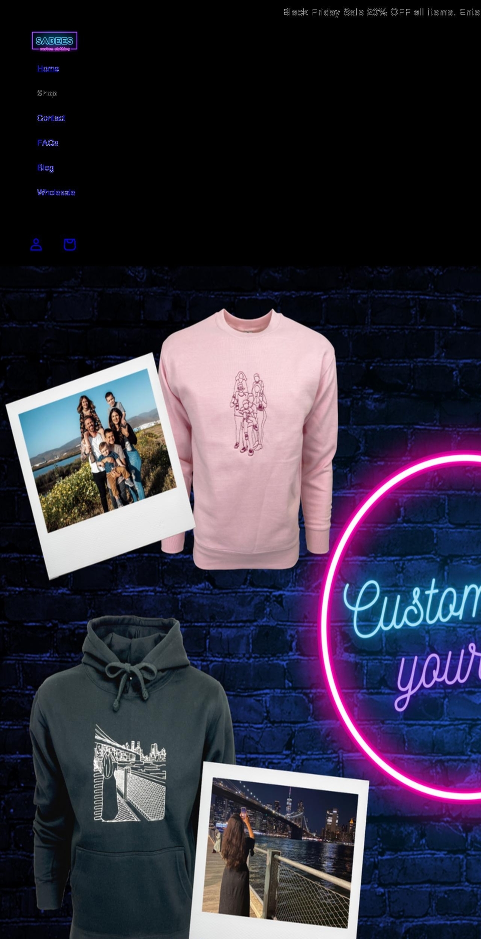 sabees.com shopify website screenshot