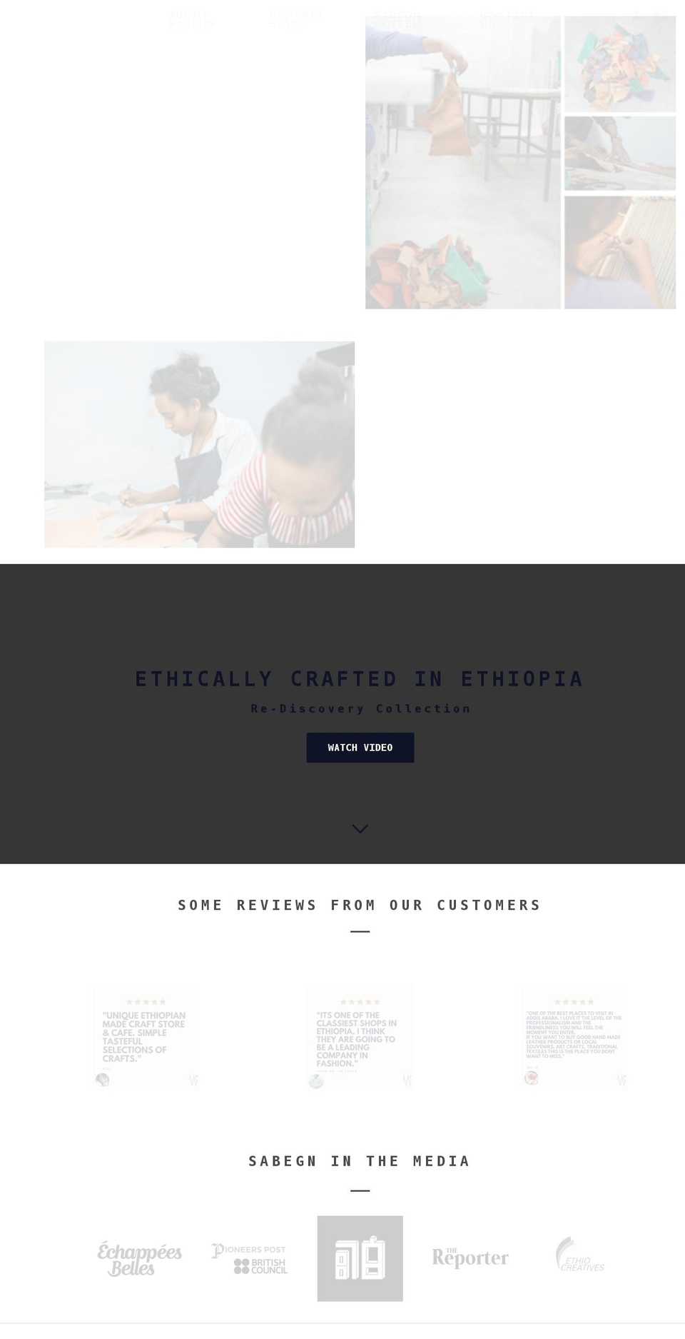 sabegn.com shopify website screenshot