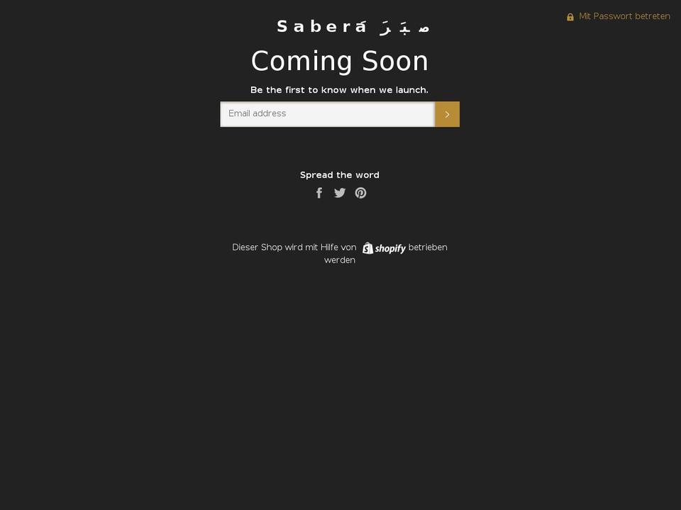 sabera.de shopify website screenshot