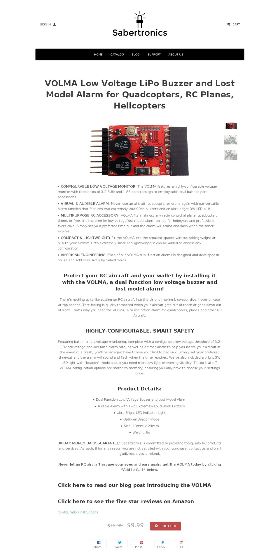 sabertronics.com shopify website screenshot