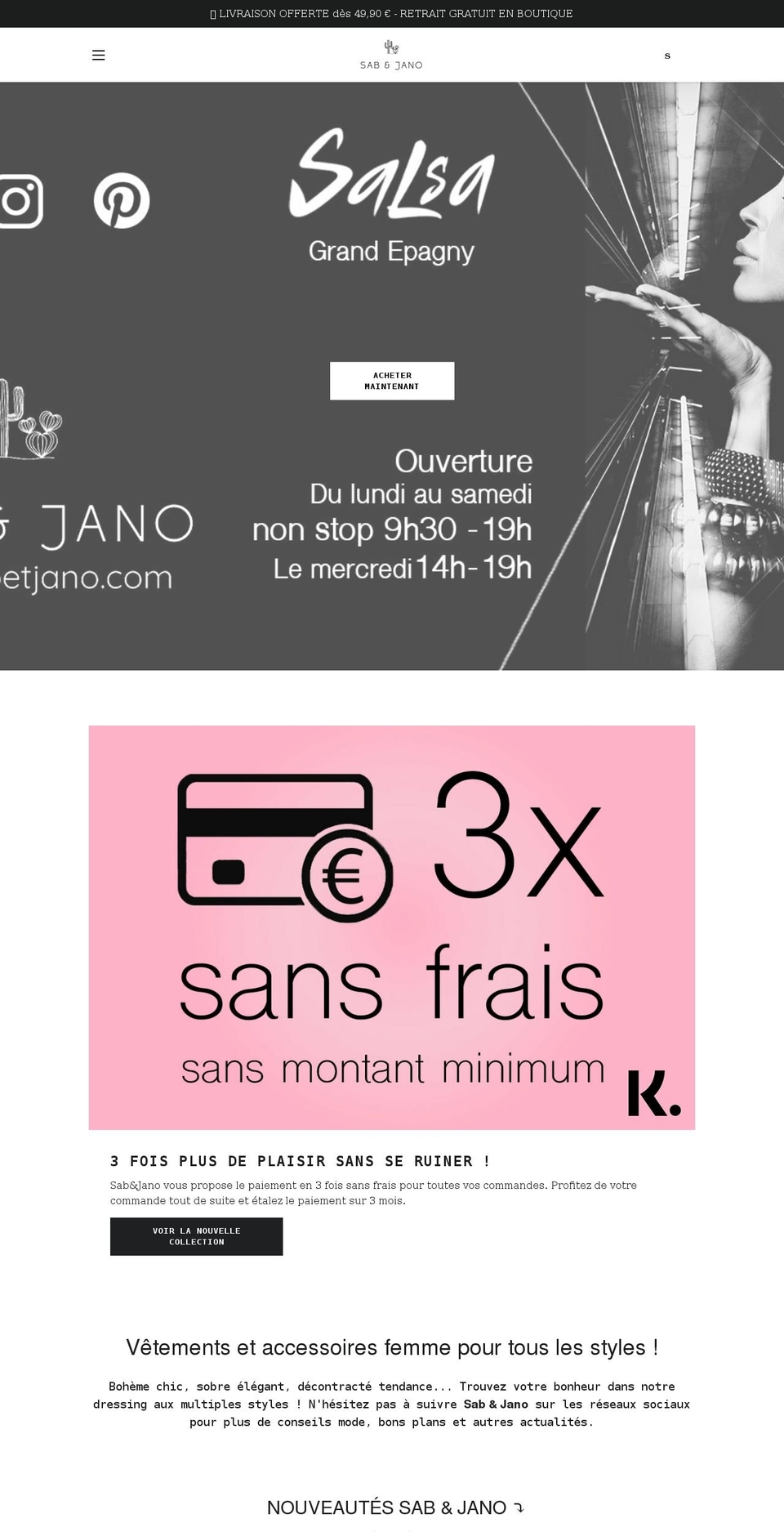 sabetjano.com shopify website screenshot