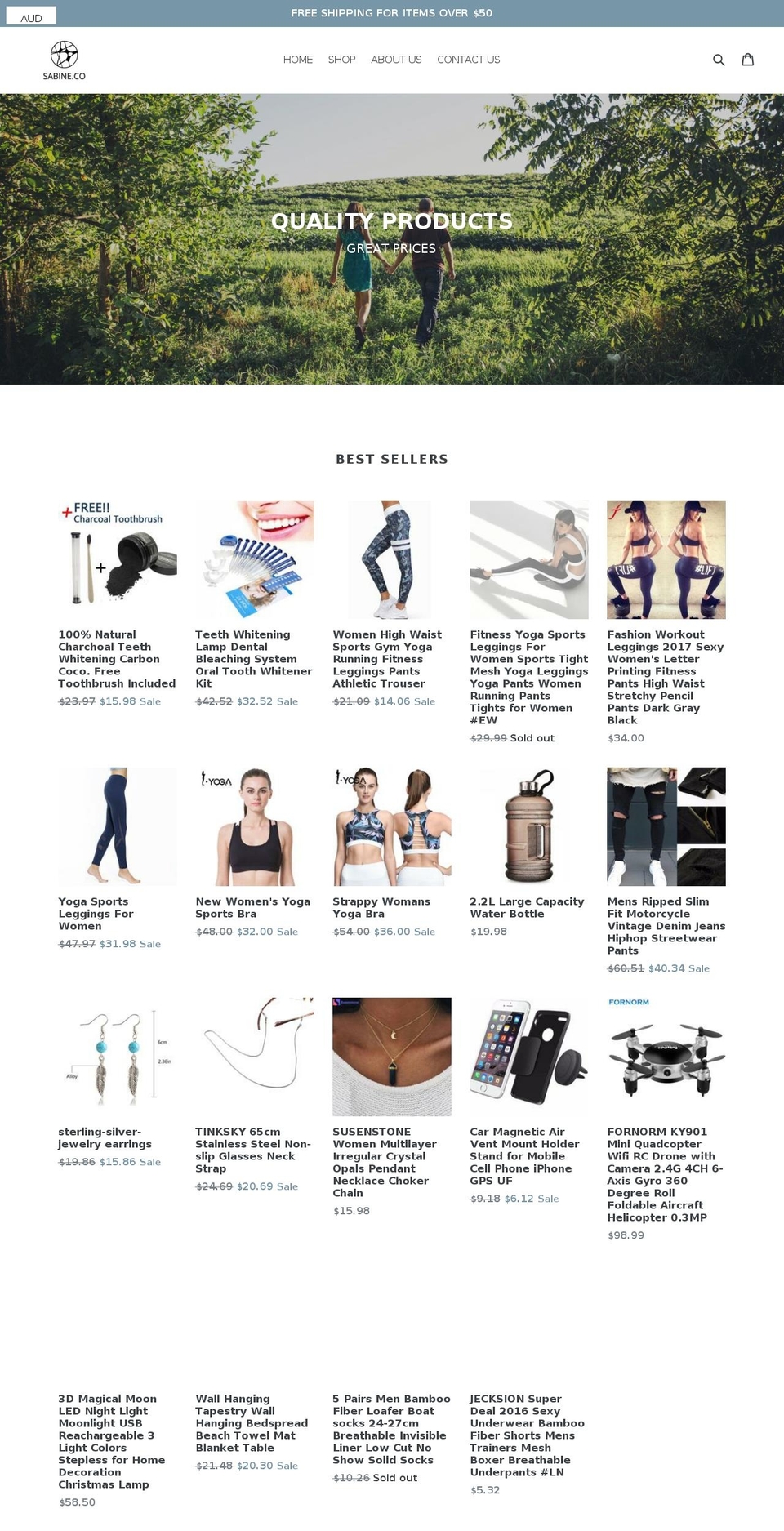 sabineco.com — Shopify storefront screenshot