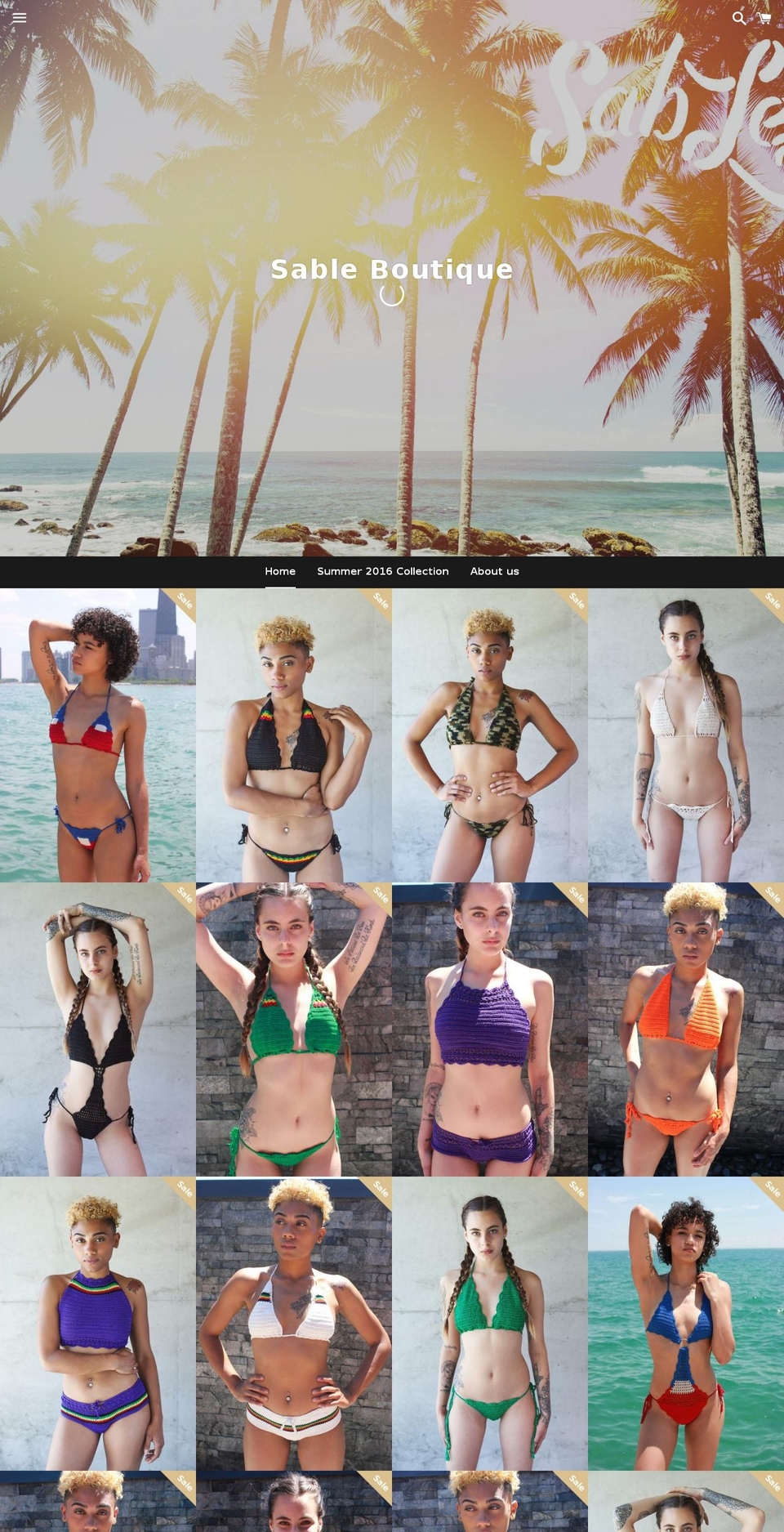 sableboutique.com shopify website screenshot